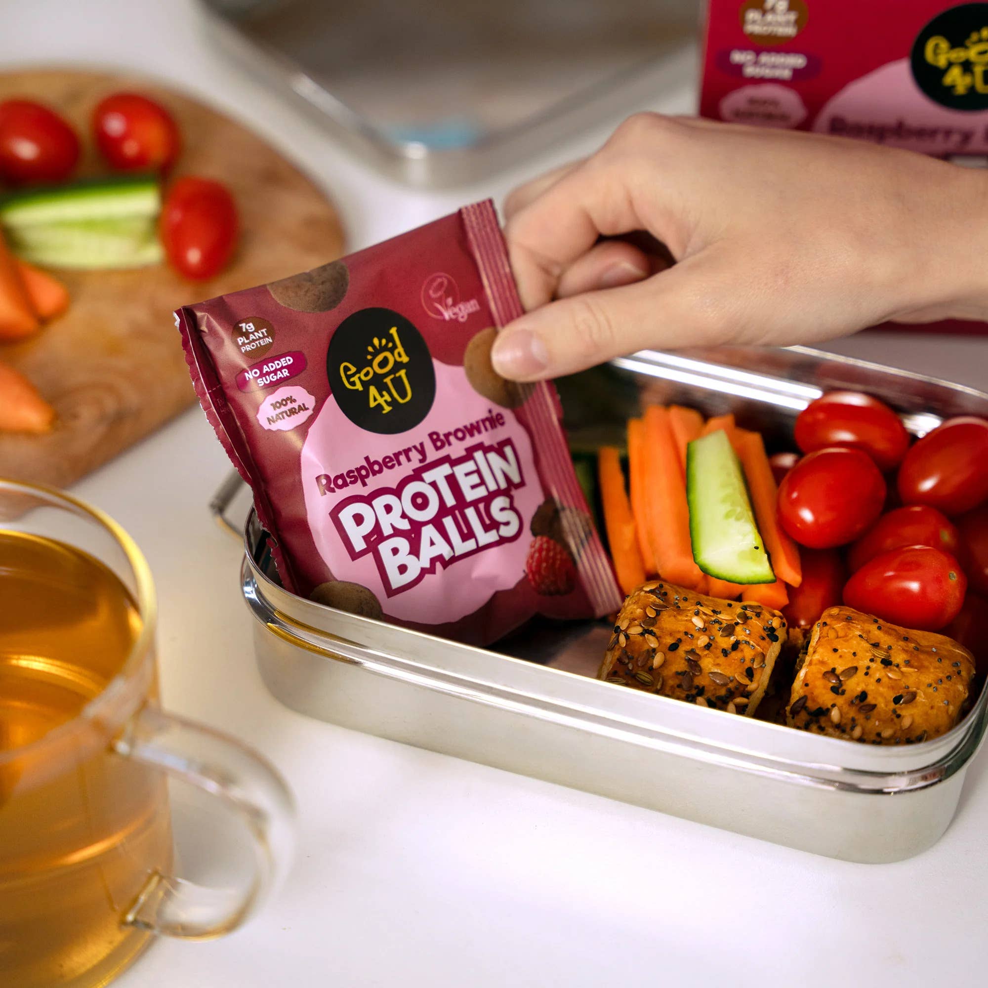 Good4U - Wholesale Fruit Snacks - Raspberry Brownie Protein Balls5