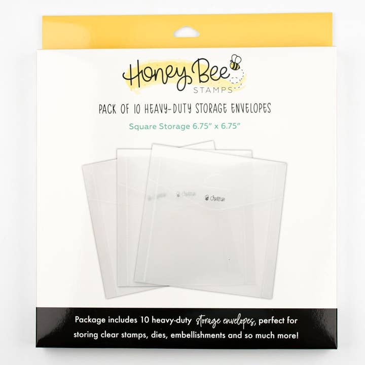 Honey Bee Stamps - Wholesale Craft supplies - Bee Creative - Square Storage Pockets 6.75" x 6.75"