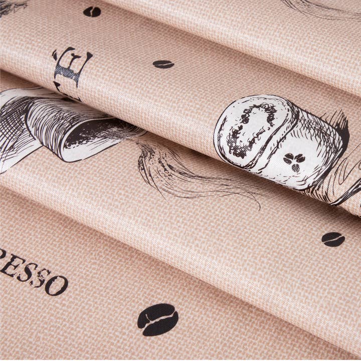 Ray Star - Wholesale Tablecloth - RAY STAR Light brown vintage coffee Tablecloth With Flannel Backing Round and Rectangle