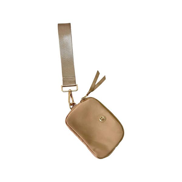 Porte-clés en nylon beige pour la vente par Lemonbella