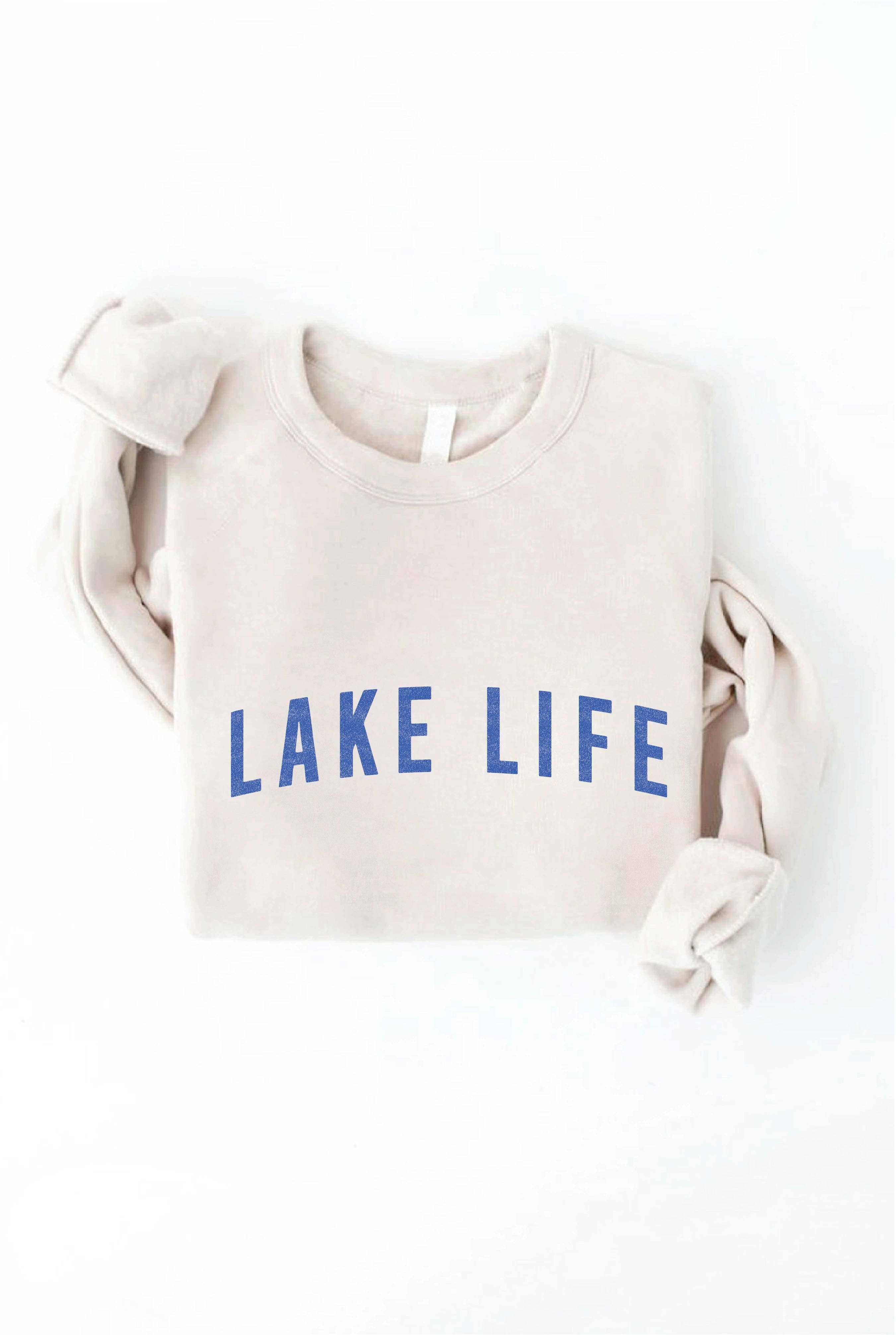 OAT COLLECTIVE - Wholesale Graphic Sweatshirt - Women's - LAKE LIFE Graphic Sweatshirt0
