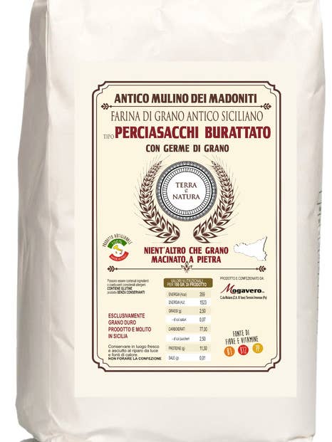 Perciasacchi, oud Siciliaans tarwemeel, 5 kg voor wholesale door Antico Mulino dei Madoniti - Mogavero srl-