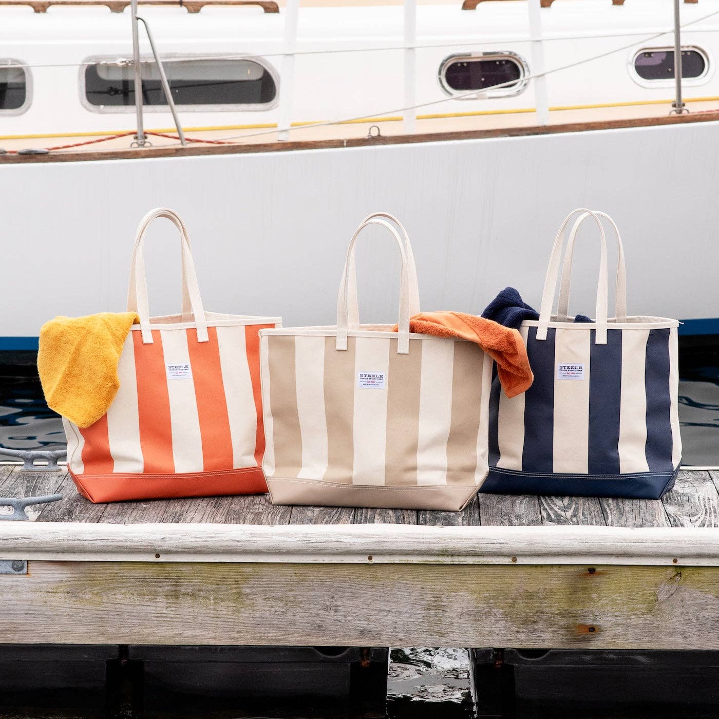 Steele Canvas Basket Corp. - Wholesale Tote Bag - Unisex - Striped Tote Set8