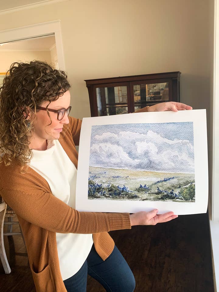 Bluebonnet Fields No. 1 Oversized Prints for wholesale by Hope Helms Fine Art & Design