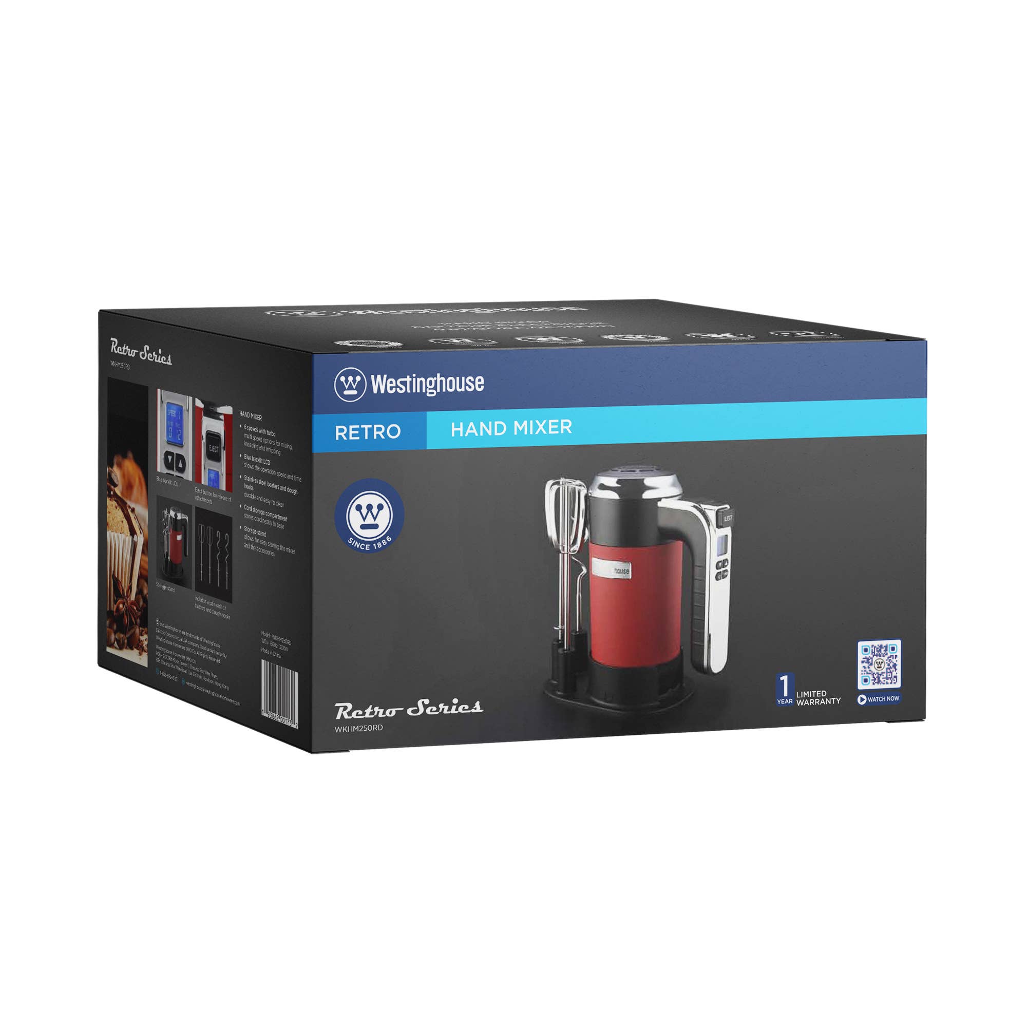 Westinghouse - Wholesale Kitchen Appliance - Westinghouse 5-Speed Hand Mixer with Base - Retro Series13