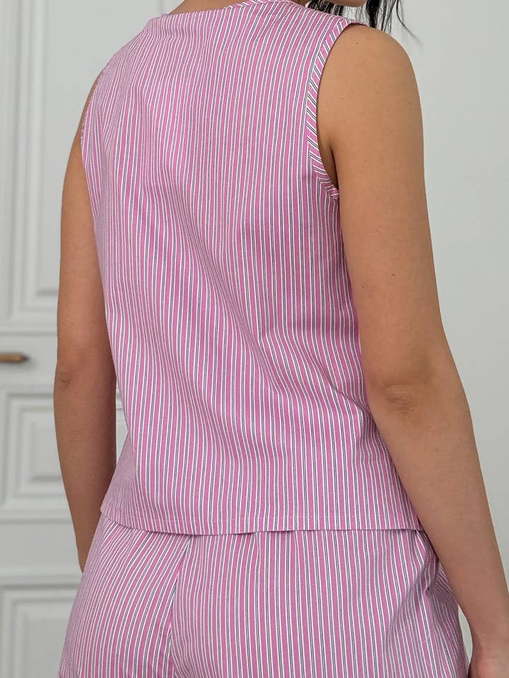 Azuri Fashion Group - Wholesale Top & Pant Set (NOT Loungewear) - Women's - Pink cotton suit5