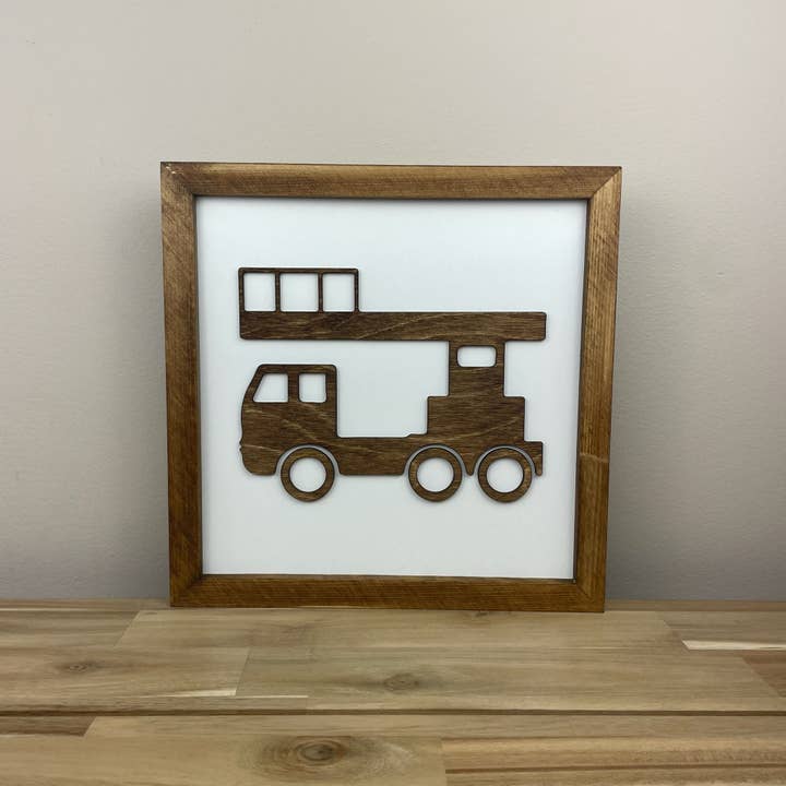Nail and Hook Laser Cut Home Decor - Wholesale Sign - Construction Truck | 14x14 inch Wood Sign | Construction Room Decor | Construction Truck Bedroom18