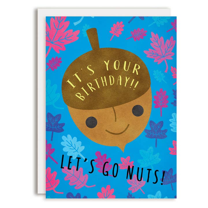 Let's Go Nuts - Funny Birthday Card for wholesale by Rosy Designs