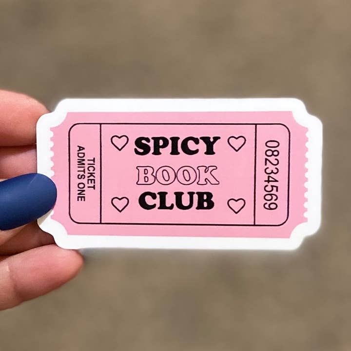 Autocollant Spicy Book Club pour la vente par Kailex Boutique Wholesale