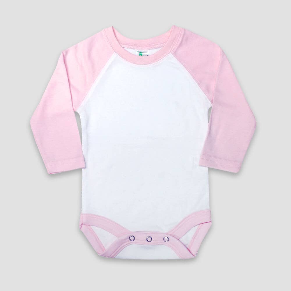 Laughing Giraffe - Wholesale Bodysuit (Non-Footed) - Baby - Baby Infant Raglan Baseball Bodysuit 6-PACK Unisex Blanks3