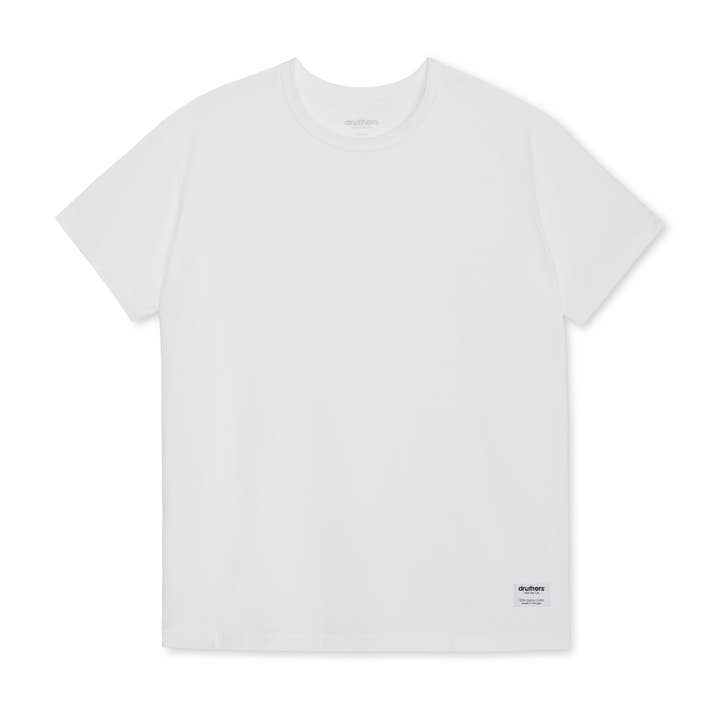 T-shirt en coton biologique épais - Blanc pour la vente par Druthers NYC