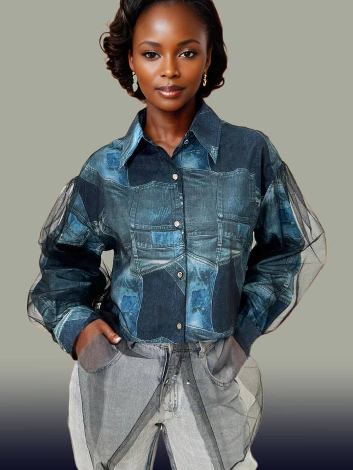 NAVY BLUE CH0020 TOP (XL, XXL) for wholesale on Faire