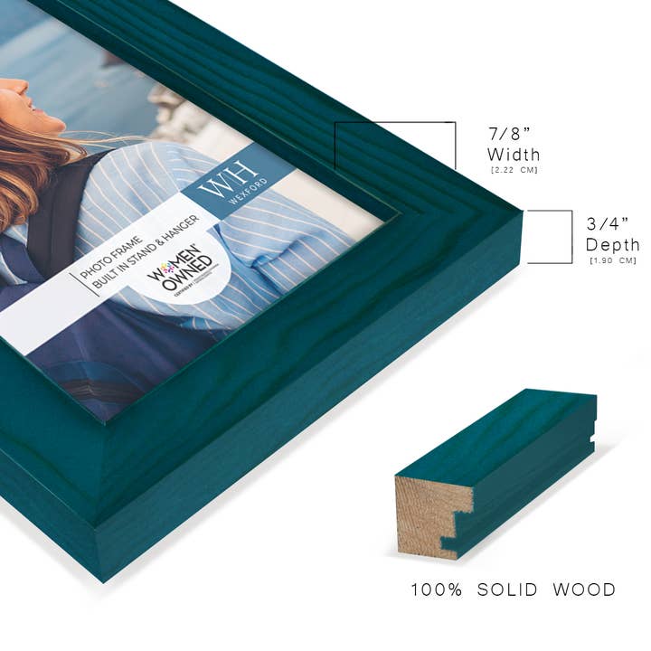 Wexford Home - Wholesale Picture Frame - Photo Frame, Real Wood with Wood Grain, Ocean Blue1