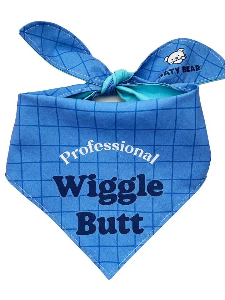 Bandana pour chien professionnel à fesses frétillantes pour la vente par Oaty Bear: Cute Accessories for Cute Dogs