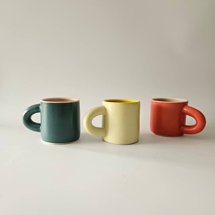 Bad Dogs Studio - Wholesale Coffee Mug - Inside Out Mug (Chunky) • Colorful Handmade Coffee Mug