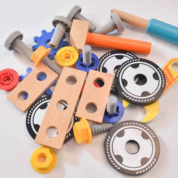 ACOOL TOY - Vente Voiture/camion miniature – enfant - Voiture à outils en bois AC66365