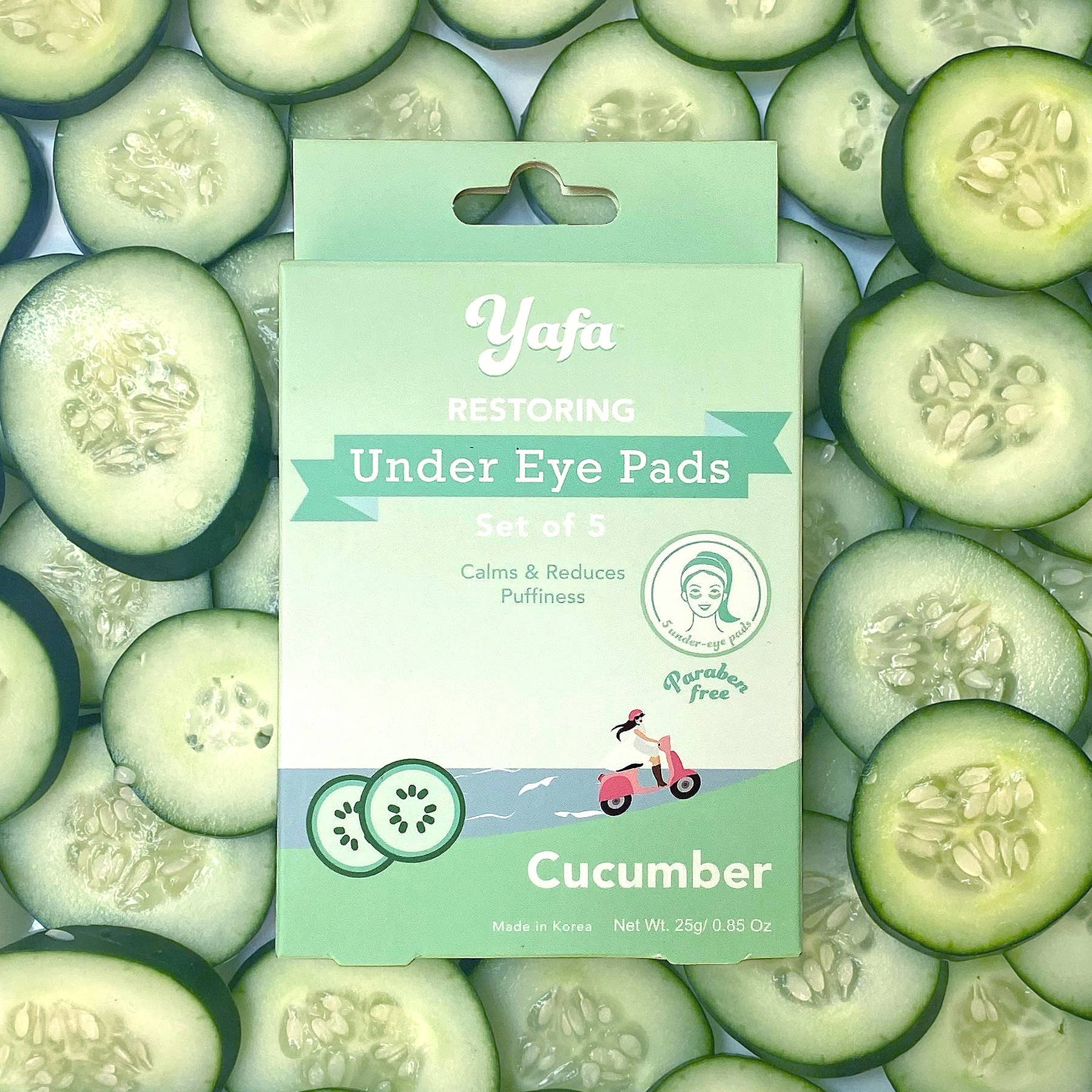 Yafa Beauty - Wholesale Eye Treatment Mask - Yafa Cucumber Under Eye Pads, Set of 5 Pairs3