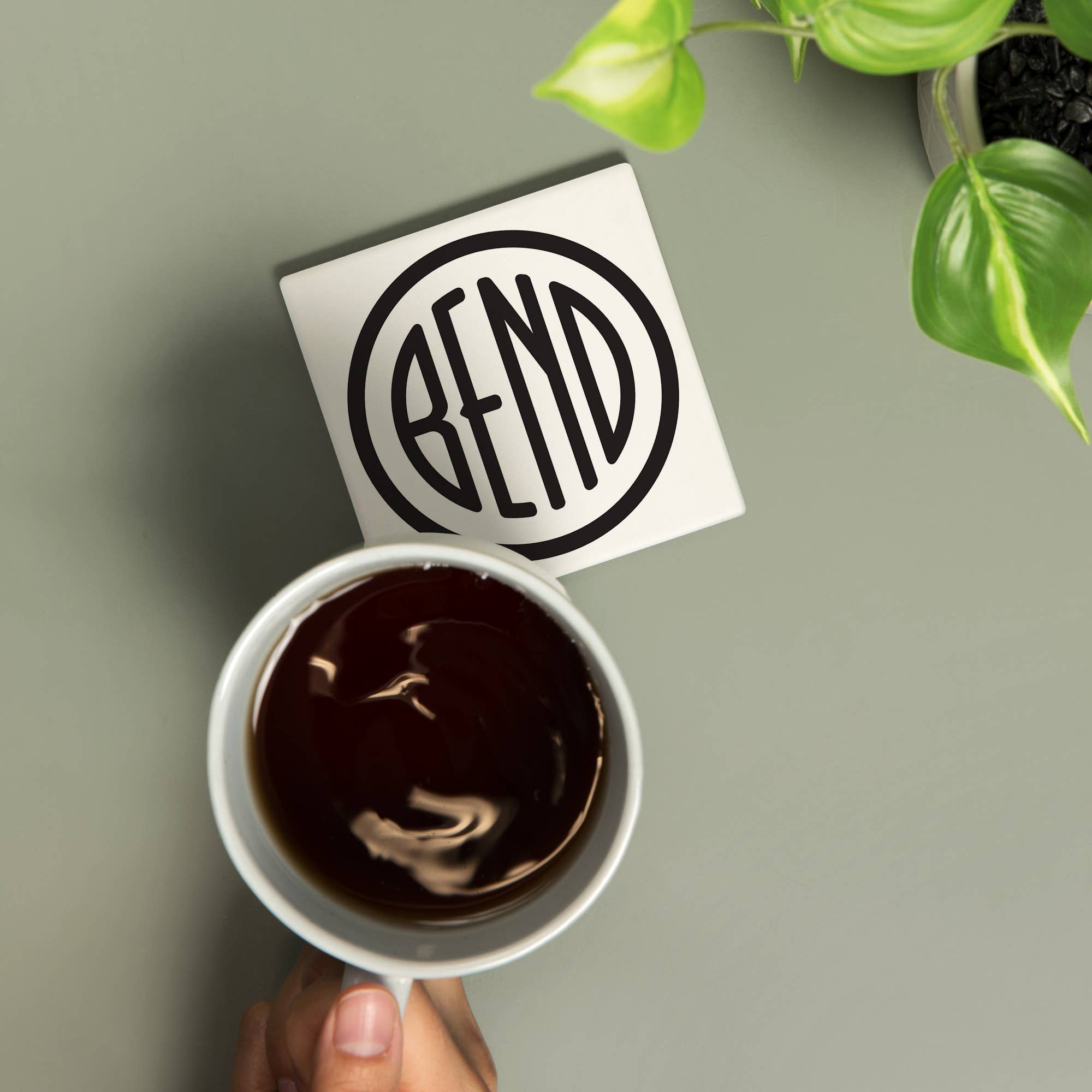 Lantern Press - Wholesale Coasters - CERAMIC COASTER Bend, Oregon, Bend, Logo1