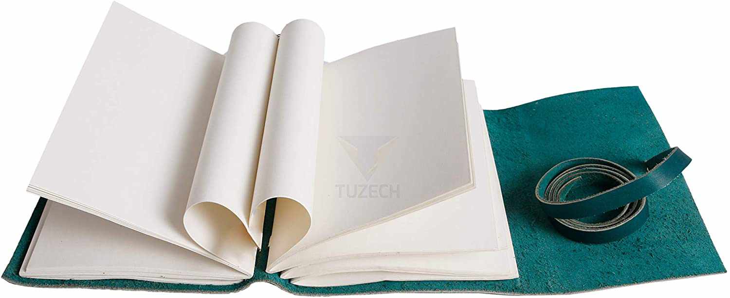 Tuzech Leather - Wholesale Journal/Diary - Tuzech Leather Journal Writing Notebook Antique Handmade Leather Bound Daily Notepad for Men/Women Unlined Paper for Art Sketchbook Travel Diary to Write in 7 Inches11