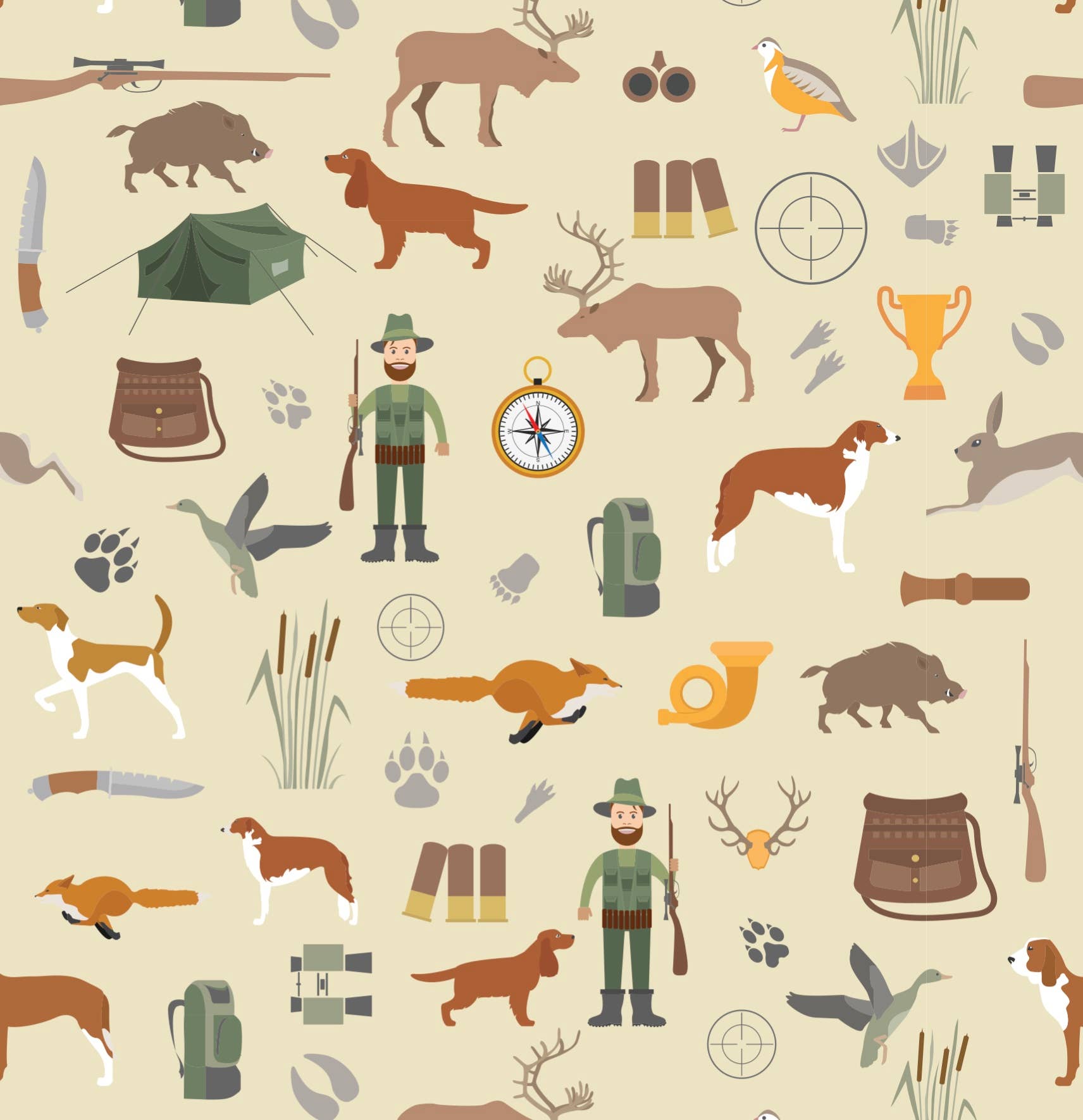 Stesha Party - Wholesale Flat Wrap - Hunting Wrapping Paper1