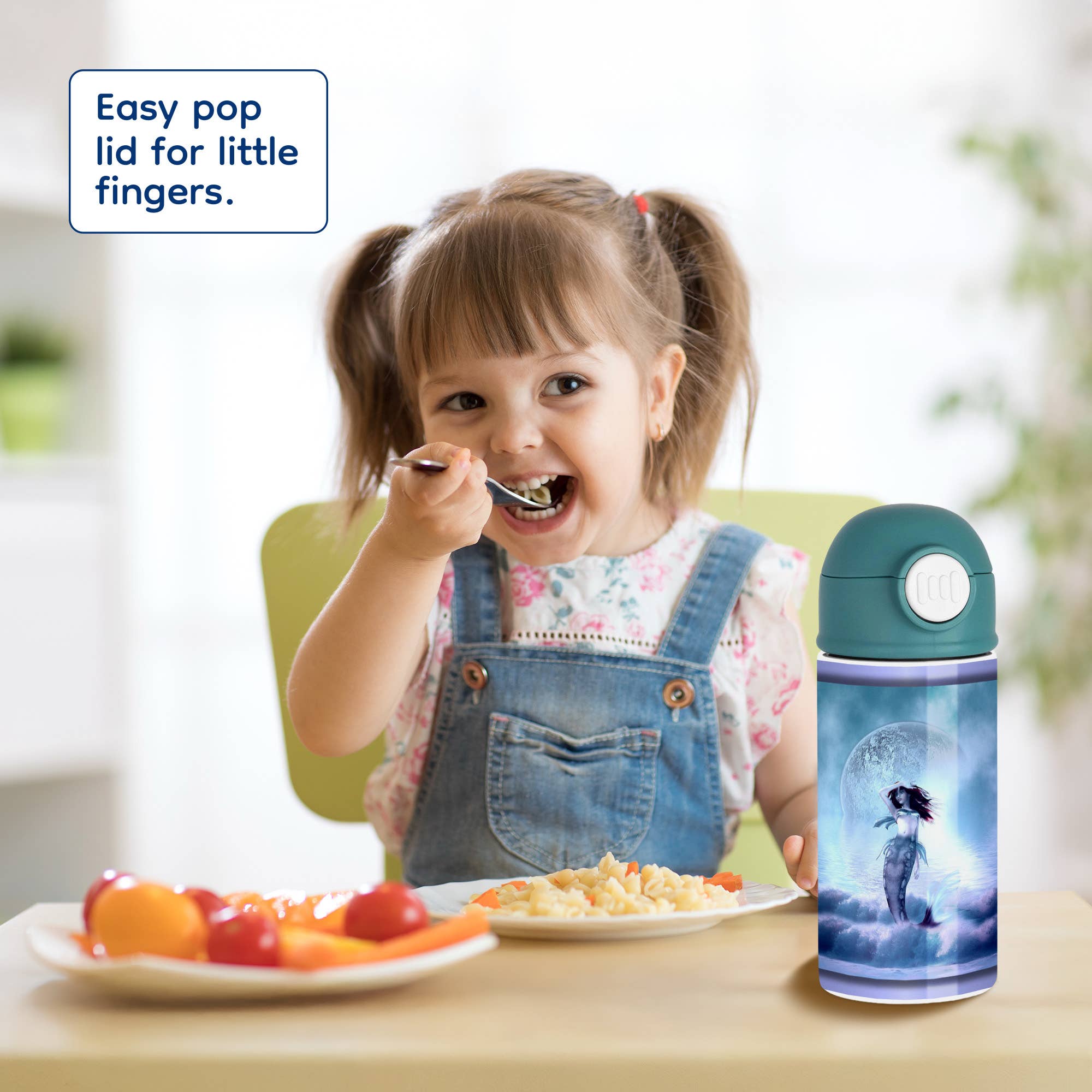 3dRose – wholesale Vattenflaska – 3dRose, Sjöjungfrun och Månen, Vattenflaska för Barn7