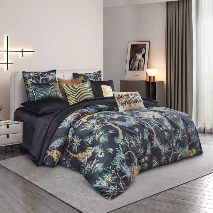 Borneo Black Jungle Duvet for wholesale by Cloud 9 Design