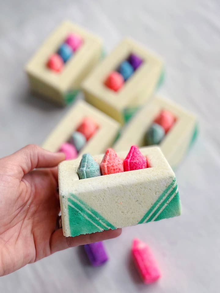 Crayon Box Bath Bomb for wholesale by The Sister Made