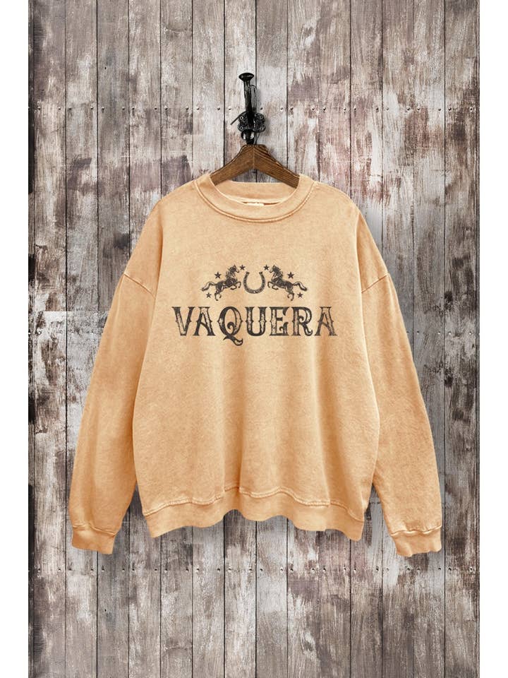 SWD385-P7180 VAQUERA GRAPHIC MINERAL SWEATSHIRT and other Purchase Wholesale ropa vaquera. Free Returns & Net 60 Terms on Faire trending on Faire.