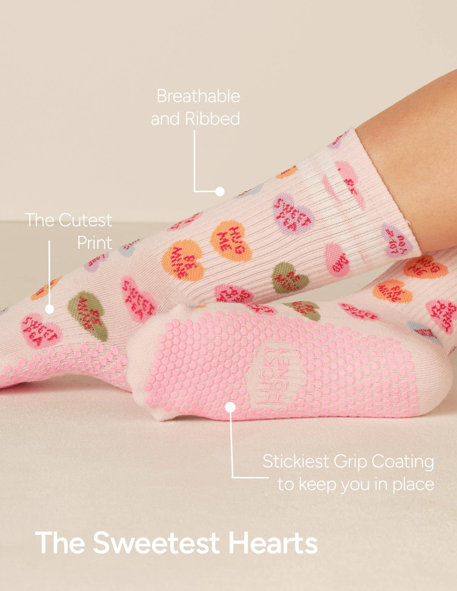 LUCKY HONEY - Vente Chaussettes – femme - La chaussette antidérapante à imprimé tube haut14