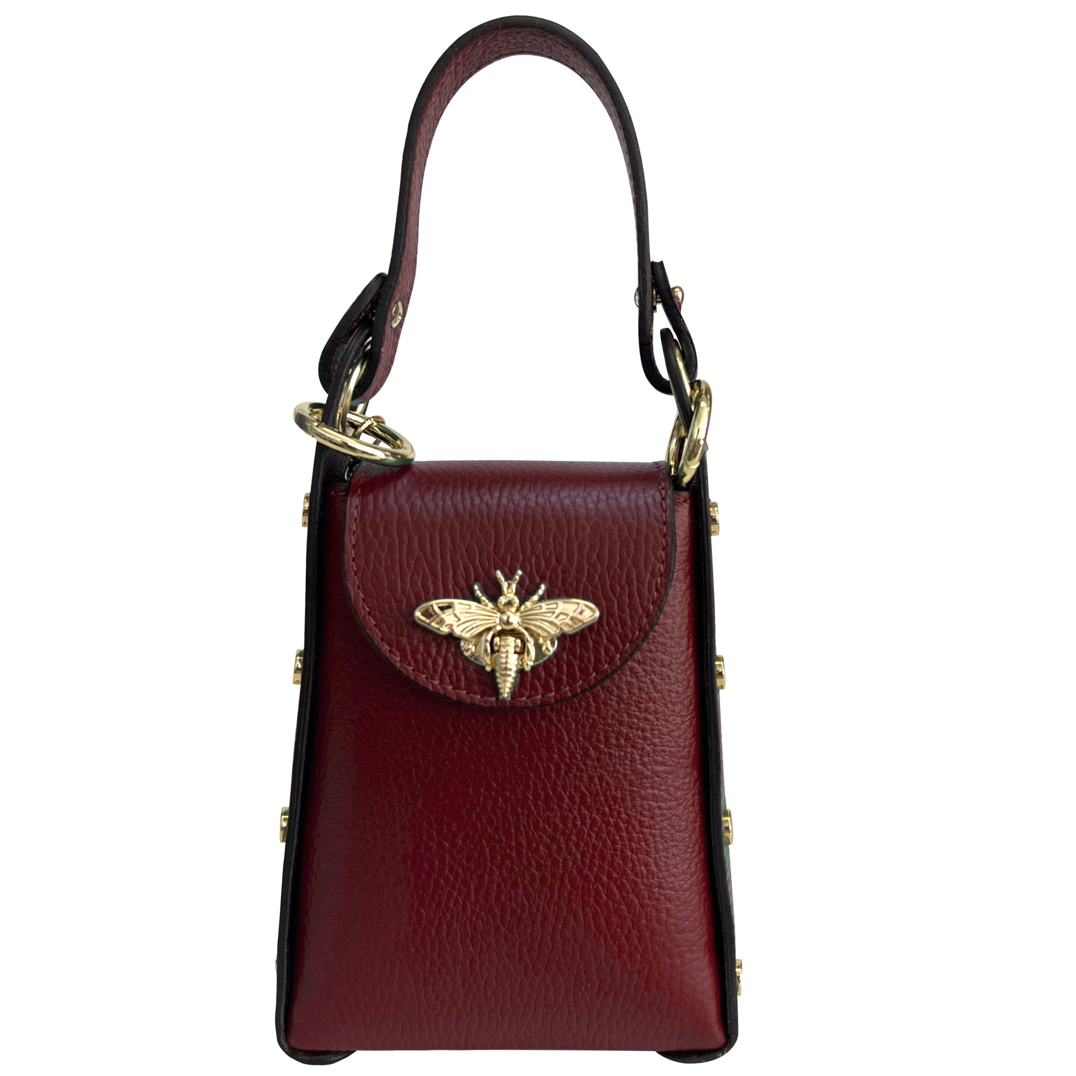 MODARNO - Wholesale Top Handle Bag - Women's - Modarno mini bag in genuine leather dollar with bee-shaped l12