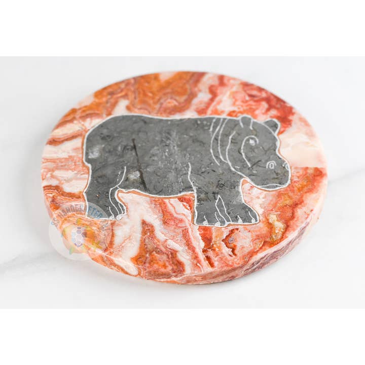 Marble Coaster Hippo for wholesale by SS handcrafted Art