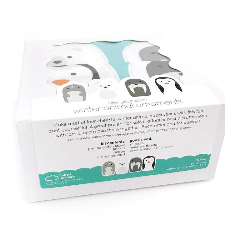 Fluffed Animals - Venta al por mayor Kit de manualidades - Kit de bricolaje: adornos de animales de invierno