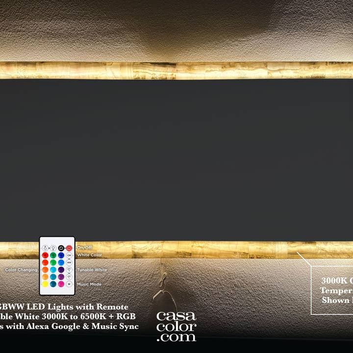 Miroir Onyx Blanc LED Super Grand 98"x47" pour la vente par Casa Color