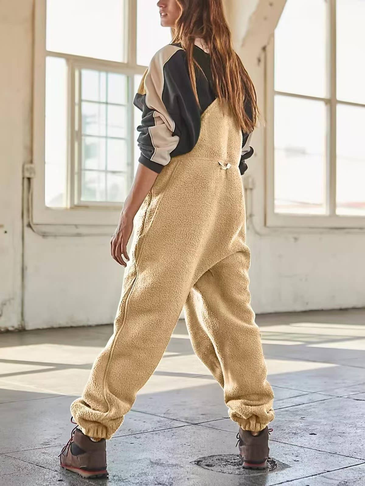 HIDDENBRAND - Wholesale Jumpsuit - Women's - Cargo Fleece Backpack Buckle Jumpsuits8