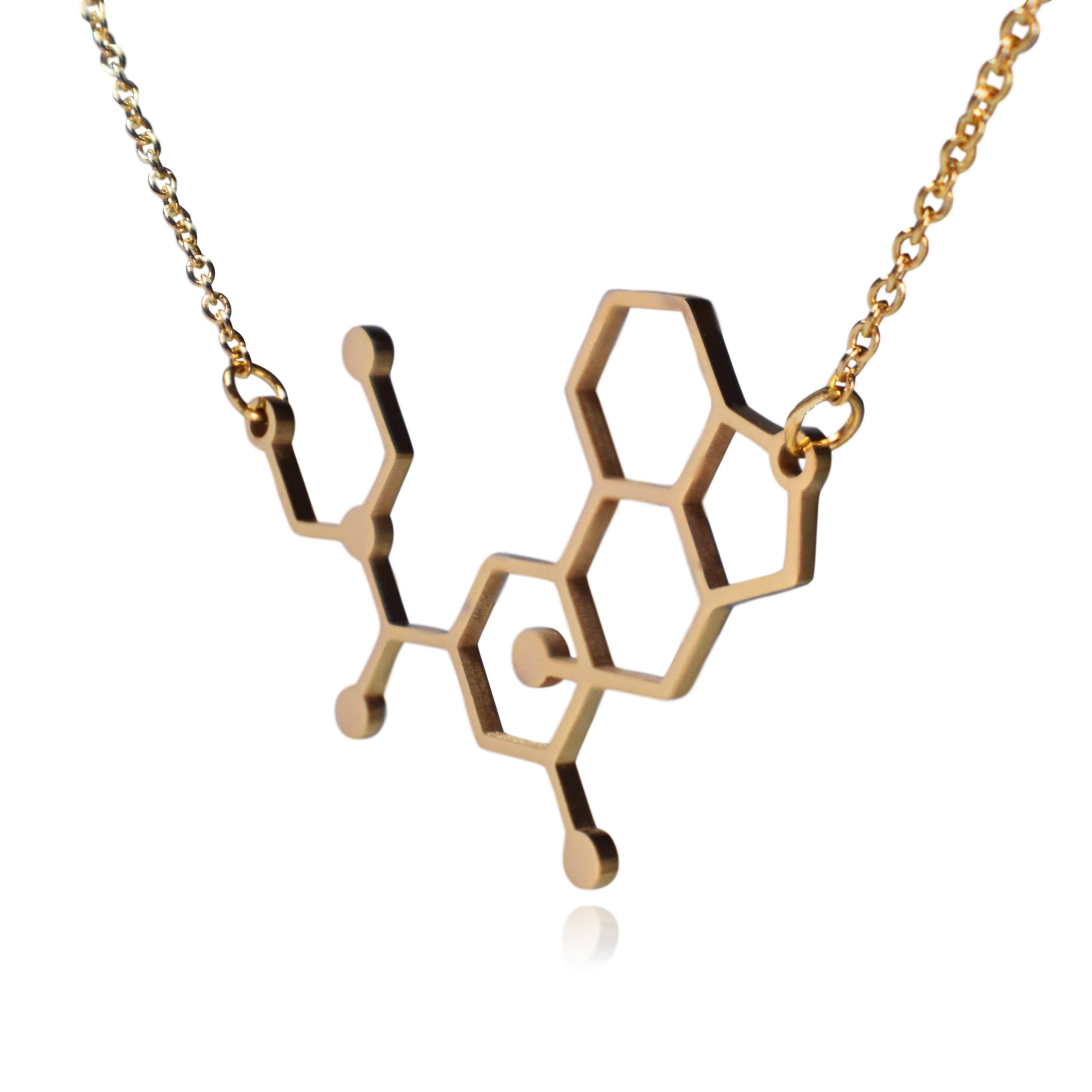 Clayton Jewelry Labs – wholesale Hänge-/berlockhalsband – LSD Lysergsyra Dietylamid Molekyl Rostfritt stål Halsband9