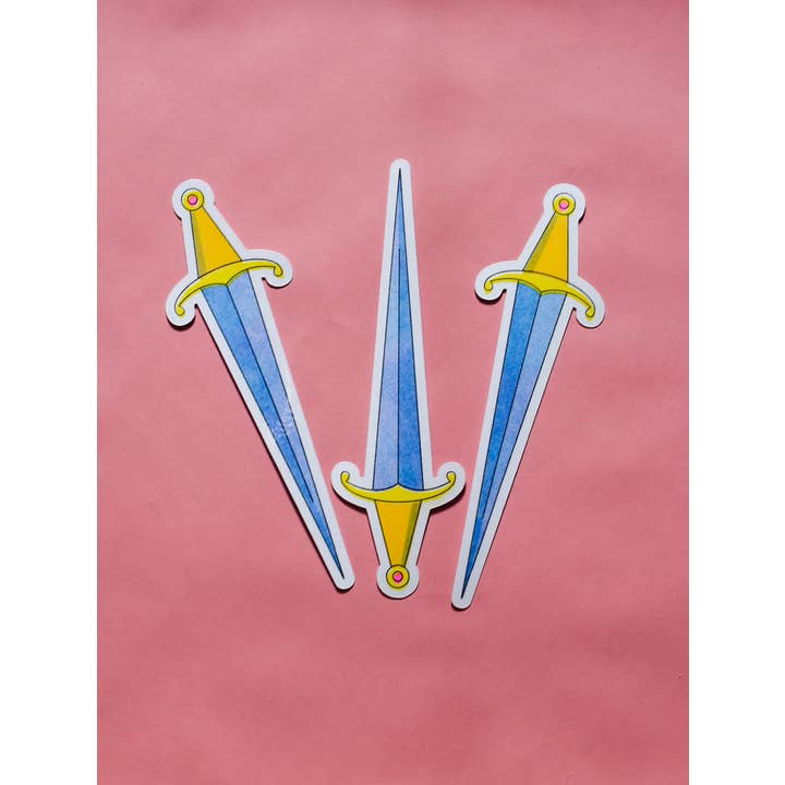 Romantasy Sword Risograph Bookmark for wholesale by By Danielle Witten