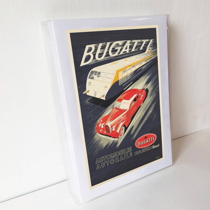 Go To Design - Wholesale Art Print - Fine art print Bugatti Automobiles unframed wall art1