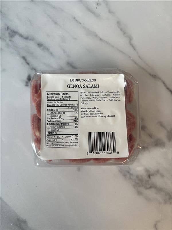 Di Bruno Bros. - Wholesale Salami - Genoa Salami Sliced Coin Pack5