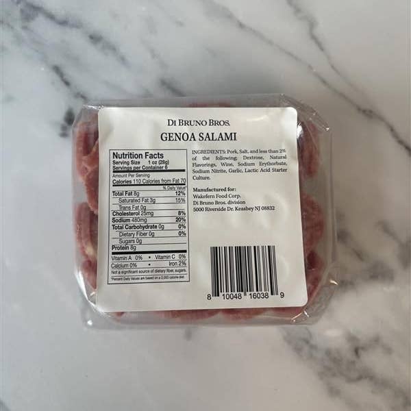 Di Bruno Bros. - Wholesale Salami - Genoa Salami Sliced Coin Pack5