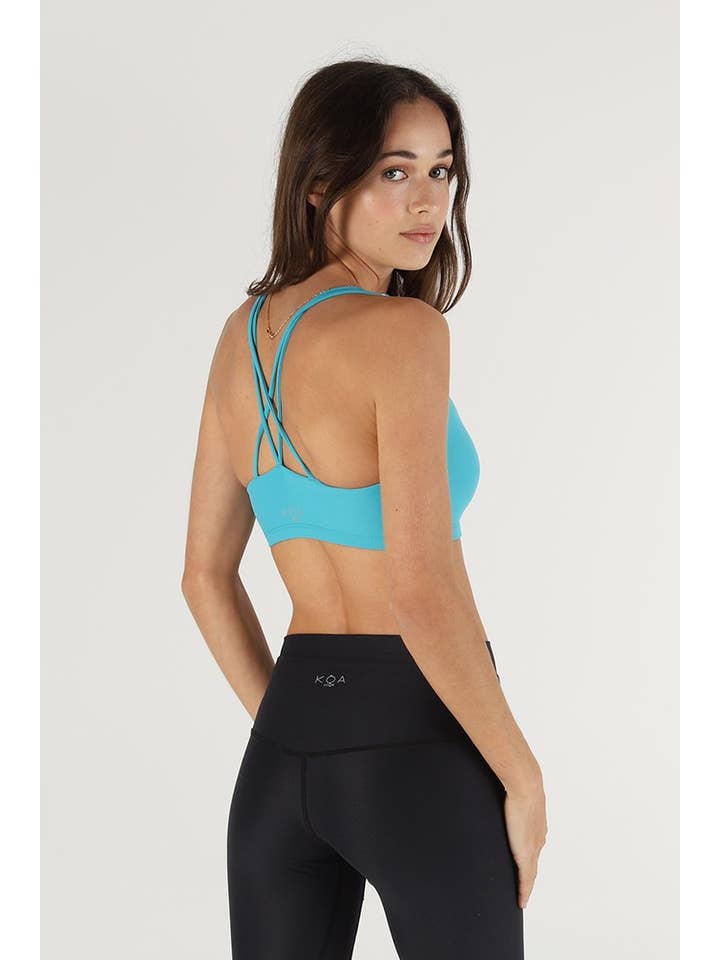 KOA yoga – Engroshandel Sports-bh - Dame – Ultimate BH - turkis blå1