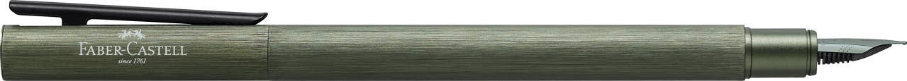 Faber-Castell / Creativity for Kids - Wholesale Pen - NEO Slim Brushed Aluminum Olive Green Fountain Pen1