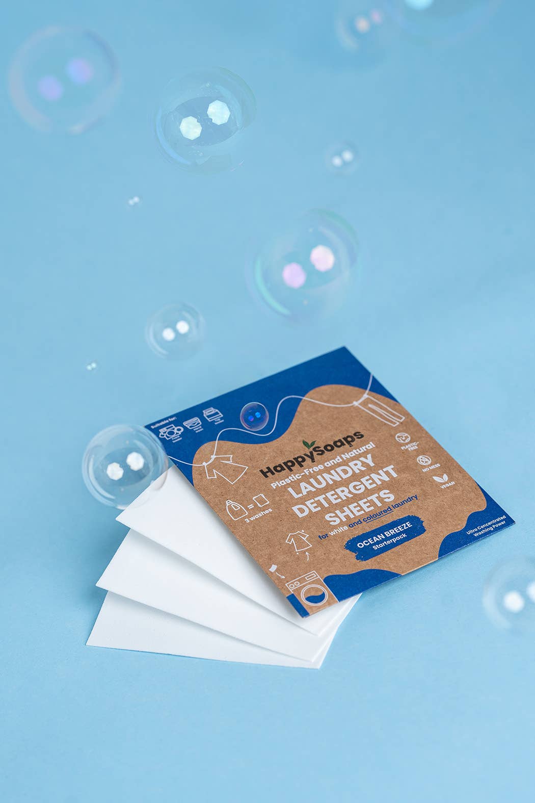 HappySoaps - Wholesale Laundry Detergent Powder/Pods - Laundry Sheets - Colored & White - Starter Pack (3 pcs)2