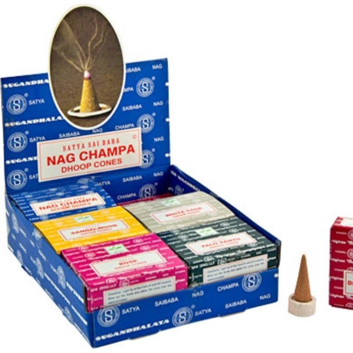 GREENROOTS USA LLC - Venta al por mayor Incienso - Satya Conos Surtidos - Paquete de 12 Conos (12 por Caja)0