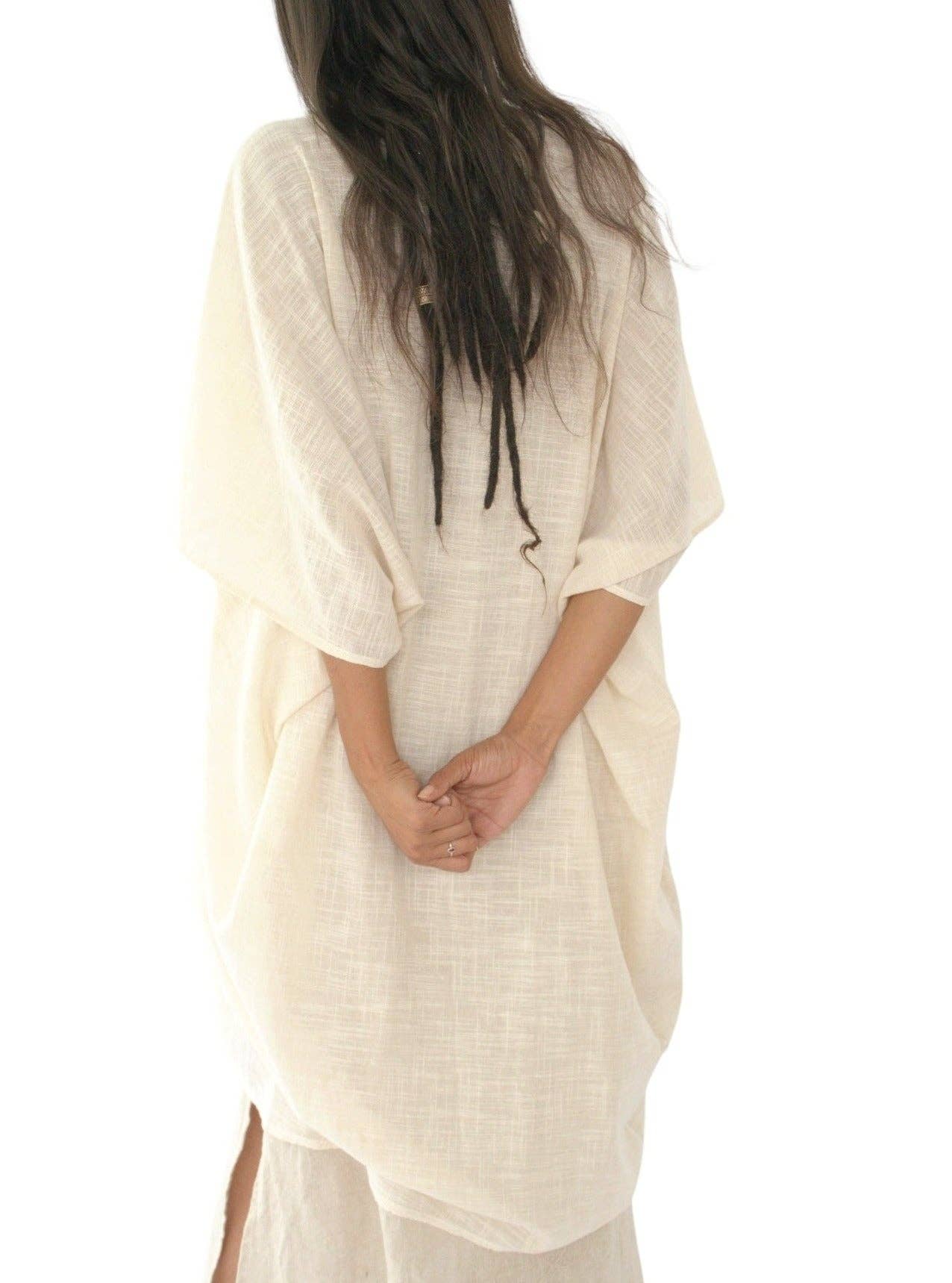 Sacred Ceremony - Wholesale Kimono - Women's - Cream Organic Cotton Shrug2