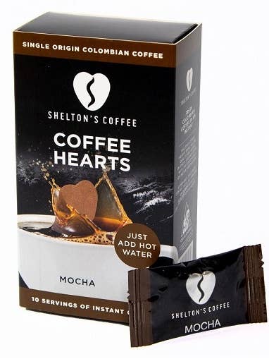 Shelton's Instant Coffee Hearts Mocha Flavour for wholesale by Shelton's Coffee