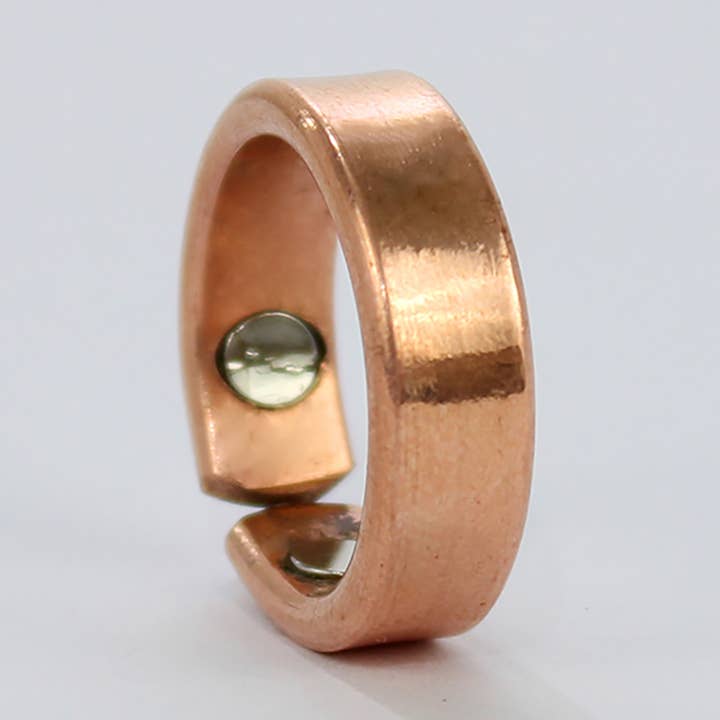 Bague en cuivre avec aimant (Design 1) pour la vente par El'Cobre-Ecozonelifestyle