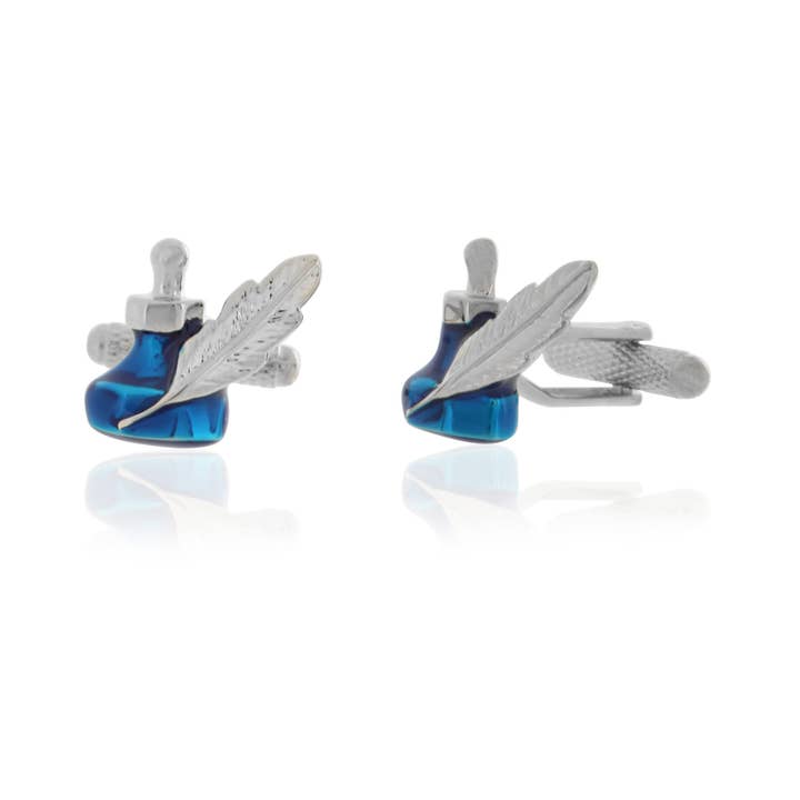 Quill & Ink Pot Cufflinks for wholesale by Cufflinks Depot