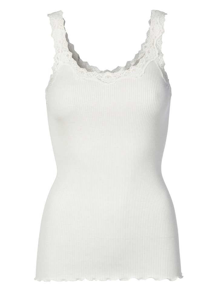 Silk top w/lace & Deep Back for wholesale by Rosemunde