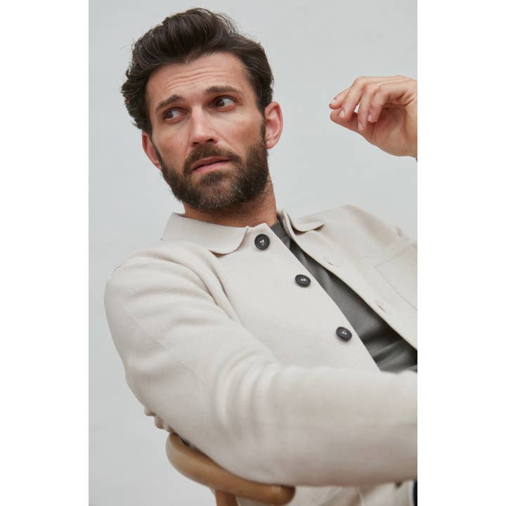 Camicia da lavoro da uomo in cotone di peso medio per la vendita all'ingrosso da parte di Paul James Knitwear