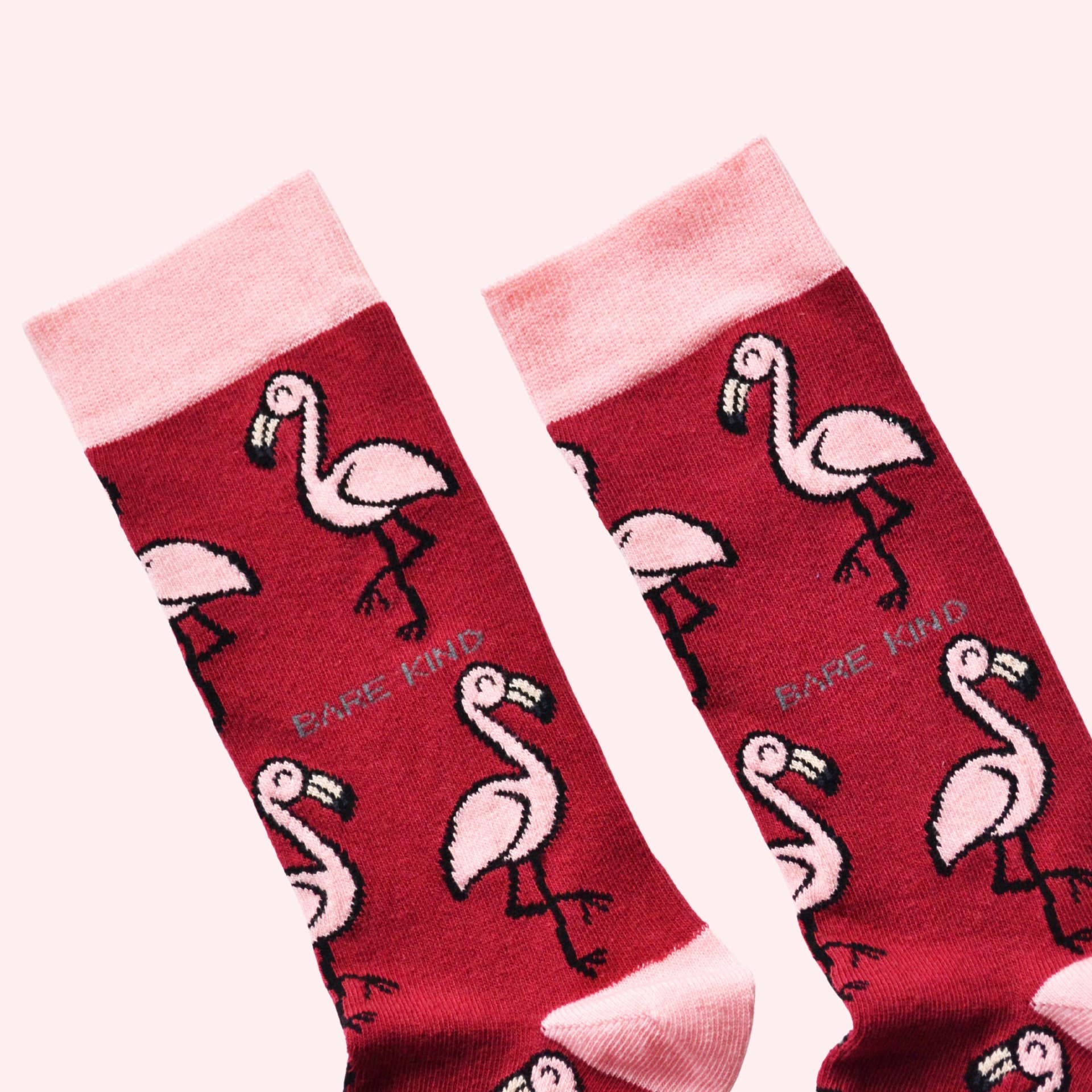 Bare Kind Socks - Wholesale Socks - Unisex - Flamingo Socks | Bamboo Socks | Red Socks | Africa Socks2